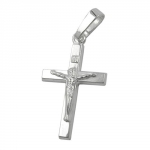 Anhnger 17x11mm Kreuz mit Jesus glnzend Silber 925