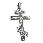 Anhnger 30x18mm russisch-orthodoxes Kreuz geschwrzt Silber 925