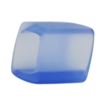 Tuchring 45x36x18mm Sechseck hellblau-transparent matt Kunststoff