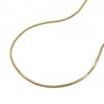 chain, snake, 5-edge, 40cm, 14K GOLD