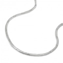 Kette 1,3mm runde Schlangenkette diamantiert Silber 925 50cm