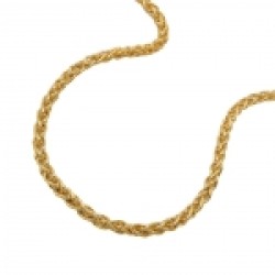 bracelet, wheat chain 19cm, 9K GOLD