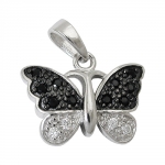 Anhnger 11x15mm Schmetterling, Silber 925
