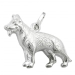 Anhnger 14x20mm Schferhund glnzend Silber 925