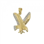 Anhnger 20x16mm Adler bicolor rhodiniert glnzend 9Kt GOLD
