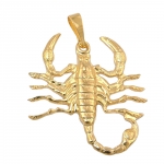 Anhnger 23x23mm Sternzeichen Skorpion ausgestanzt vergoldet