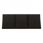 Aufmachungskarte 90x35mm fr 3 Ohrstecker Textil schwarz neutral ohne Aufdruck