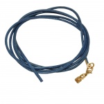 Lederband Rundschnur Rindleder 2mm blau gefrbt mit 1x Verschluss goldfarbig ca. 1m