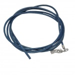 Lederband Rundschnur Rindleder 2mm blau gefrbt mit 1x Verschluss silberfarbig ca. 1m