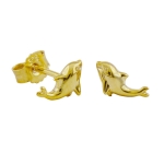 Ohrstecker Ohrring 8x4mm kleiner Delfin glnzend 9Kt GOLD