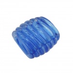 Tuchring 35x34x23mm Spirale Kunststoff blau-transparent glnzend
