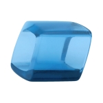Tuchring 45x36x18mm Sechseck blau-transparent glnzend Kunststoff
