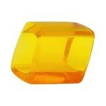 Tuchring 45x36x18mm Sechseck gelb-orange-transparent glnzend Kunststoff