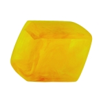 Tuchring 45x36x18mm Sechseck gelb-wei-transparent glnzend Kunststoff
