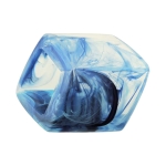 Tuchring 45x36x18mm Sechseck hellblau-transparent glnzend Kunststoff