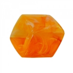 Tuchring 45x36x18mm Sechseck orange-marmoriert glnzend Kunststoff