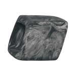 Tuchring 45x36x18mm Sechseck schwarz-silber matt Kunststoff