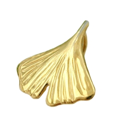 Anhnger 12mm Ginkgoblatt glnzend 9Kt GOLD