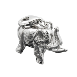 Anhnger 19x14x9mm Charm Elefant rhodiniert Silber 925