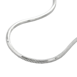 Armband 1,3mm Schlangenkette fnfkantig diamiert Silber 925 19cm