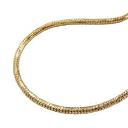 Armband 2mm Schlangenkette rund diamantiert vergoldet AMD 19cm