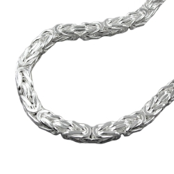 Armband 6mm Königskette vierkant glänzend Silber 925 23cm