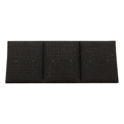 Aufmachungskarte 90x35mm für 3 Ohrstecker Textil schwarz neutral ohne Aufdruck