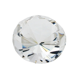 Glasstein 50x35mm mit Diamantschliff kristall klar