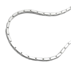 Halskette 1x1mm Kobrakette 4x diamantiert Silber 925 45cm