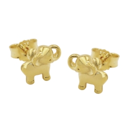 Ohrstecker Ohrring 6x7mm kleiner Elefant glnzend 9Kt GOLD