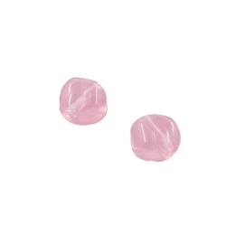 Perle, 8, unrund, Glas, opal-rosa, glzd, 10 Stck