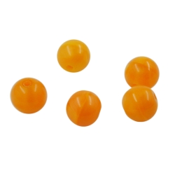 Rundperle, 6, Mondschein-Glas, orange, 10 Stck