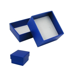 Schmuckschachtel 40x45x30mm hoch für Ring/Ohrring blau Kartonage