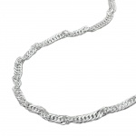 Bauchkette 2mmSingapur diamantiert Silber 925 100cm - 144350-100