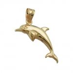 Anhnger 18x8mm Delfin glnzend 9Kt GOLD - 430017