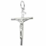 Anhänger 32x18mm Kreuz mit Jesus glänzend Silber 925 - 93825