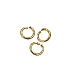 Ring 6mm Messing vergoldet nickelfrei, 40 Stück
