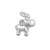 Anhnger 8x9mm kleiner Elefant vollplastisch glnzend Silber 925 - 93994